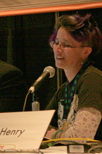 Liz Henry at SXSW Fictional Bloggers Panel