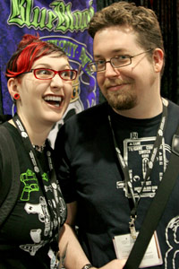 Robyn and Andrew Boyd at ComicCon in the BlueBlood Booth