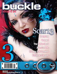 Scar 13 on the cover of Buckle Magazine