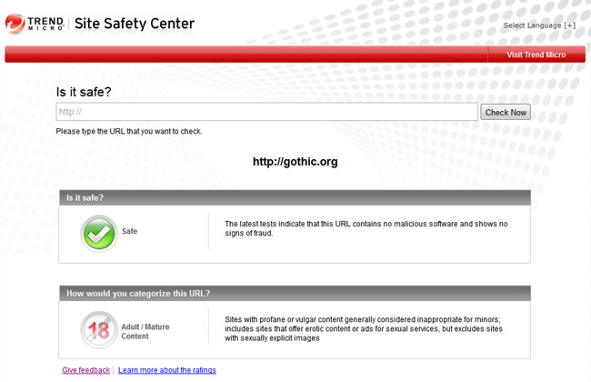 trend micro hates goths site safety center